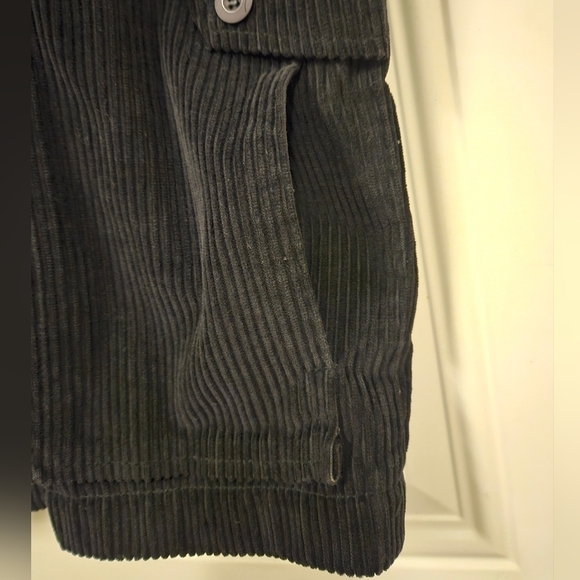 biker boho Retro black corduroy sweater vest jacket size S - Picture 6 of 10